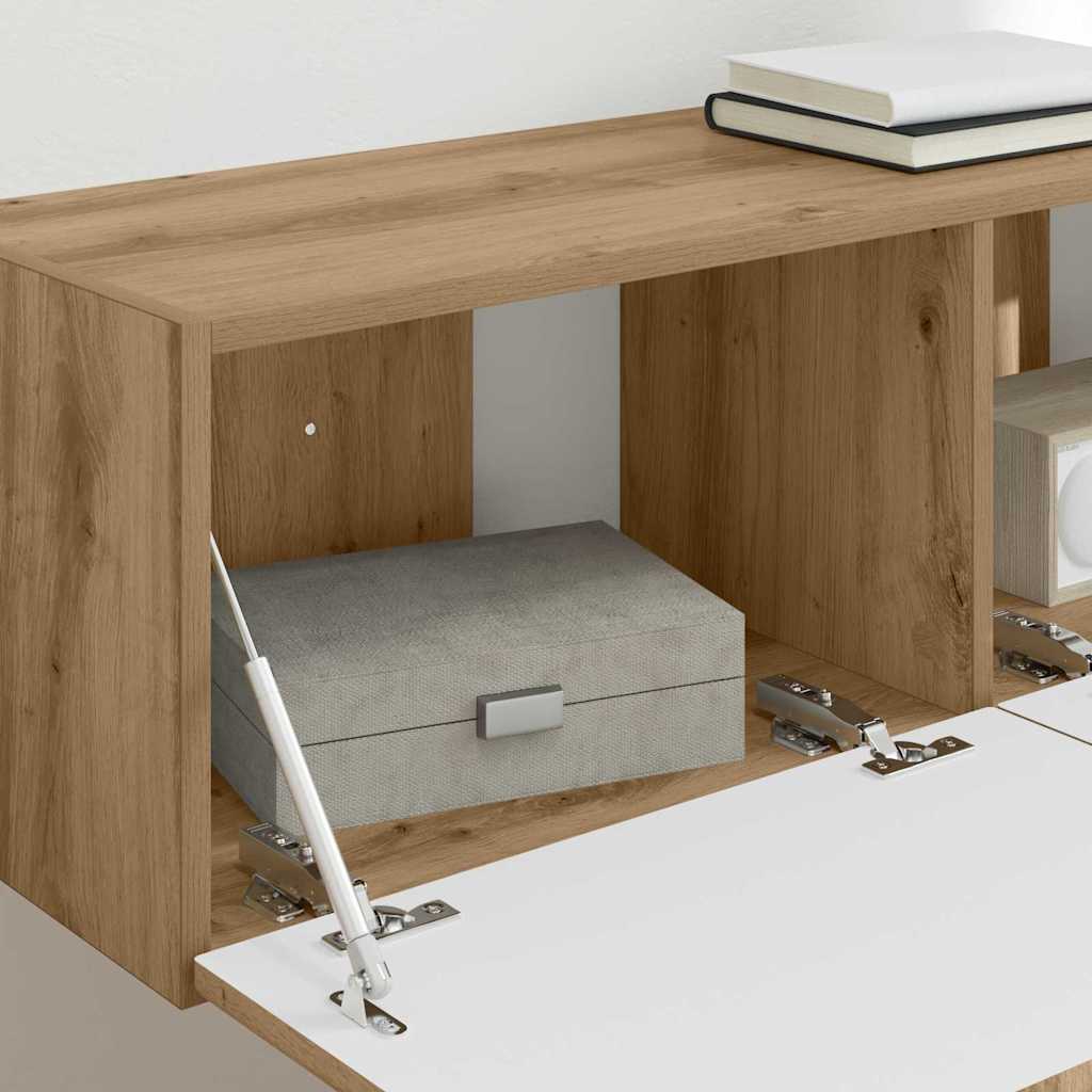 TV Vägghylla 2 pcs Artisan Ek 60 x 31 x 29.5 cm Konstruerat trä