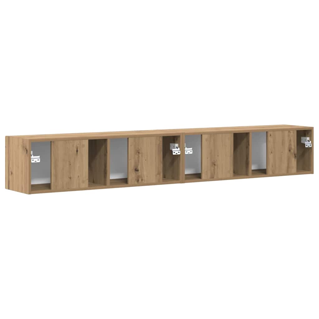 TV Vägghylla 2 pcs Artisan Ek 60 x 31 x 29.5 cm Konstruerat trä