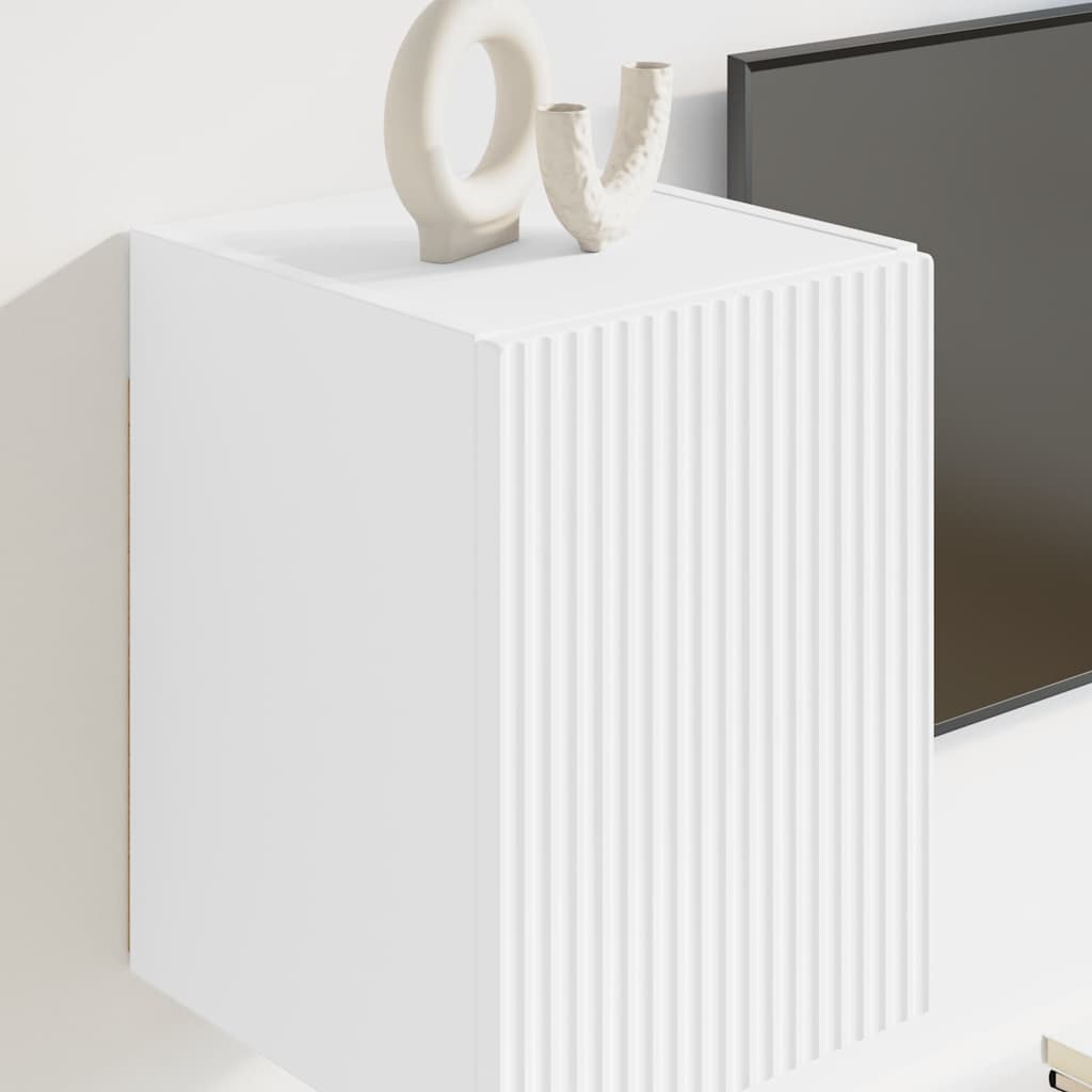 TV Vägghylla 2 pcs Vit 30 x 31 x 40 cm Konstruerat trä