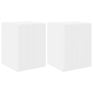TV Vägghylla 2 pcs Vit 30 x 31 x 40 cm Konstruerat trä