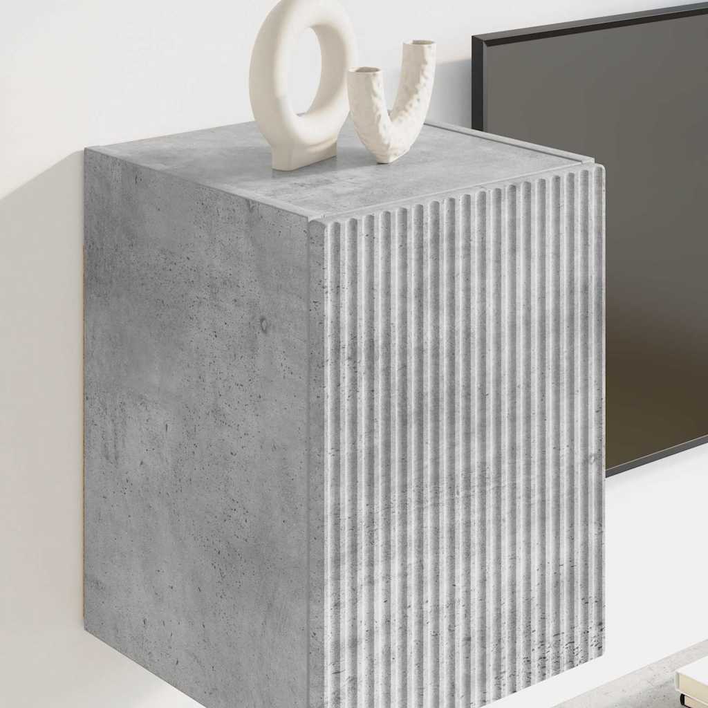 TV Vägghylla Betong 30 x 31 x 40 cm Konstruerat trä