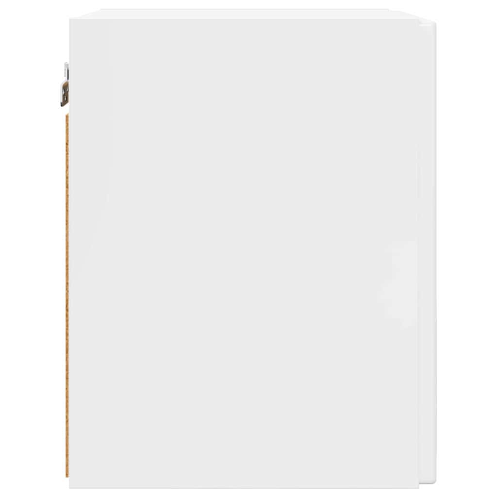 TV Vägghylla Glansig Vit 30 x 31 x 40 cm Konstruerat trä