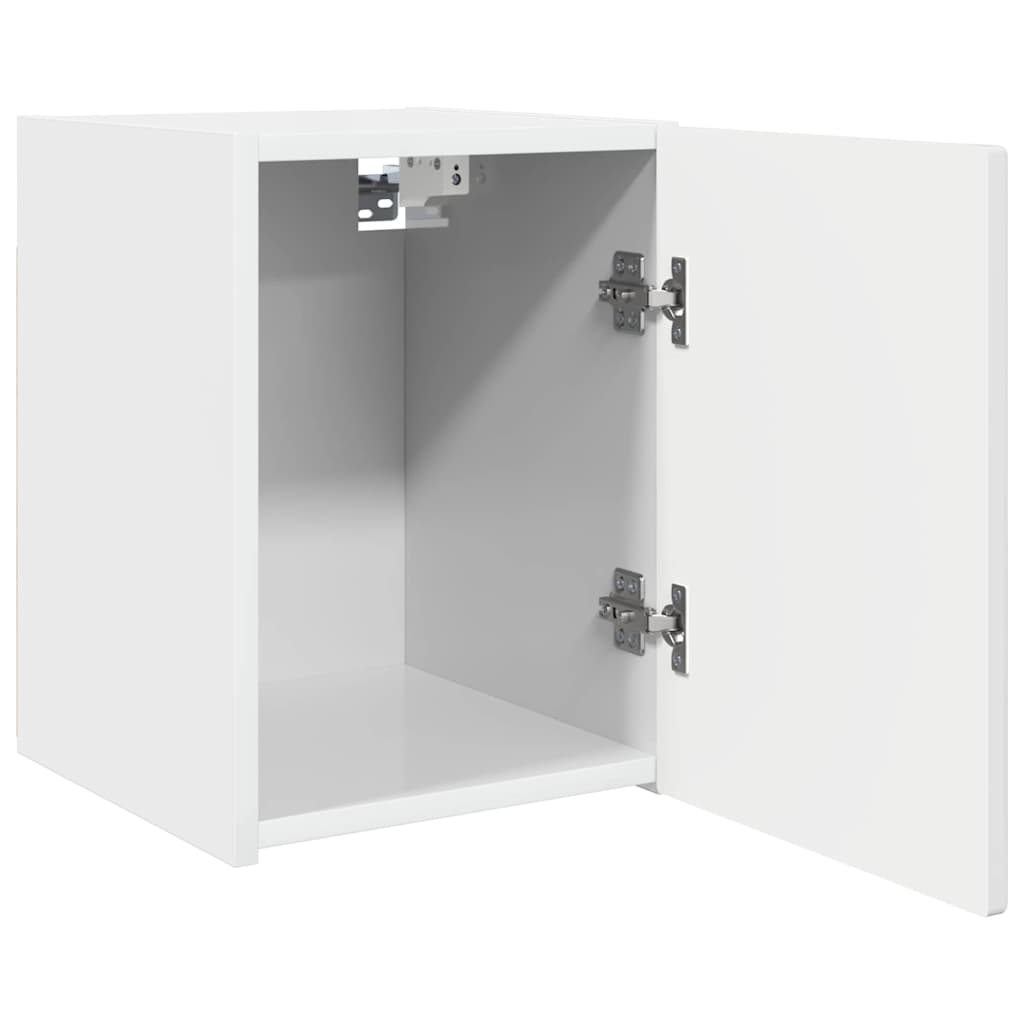 TV Vägghylla 2 pcs Glansig Vit 30 x 31 x 40 cm Konstruerat trä