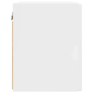 TV Vägghylla 2 pcs Glansig Vit 30 x 31 x 40 cm Konstruerat trä