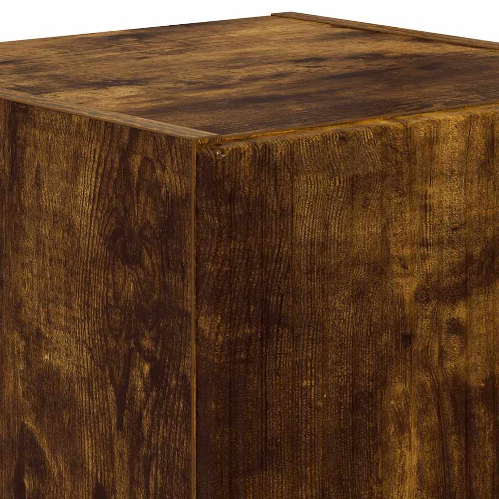 TV Vägghylla 2 pcs Rökt ek 30 x 31 x 40 cm Konstruerat trä