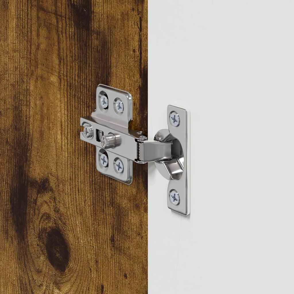 TV Vägghylla 2 pcs Rökt ek 30 x 31 x 40 cm Konstruerat trä