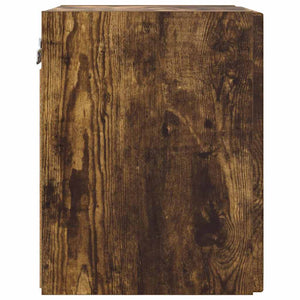 TV Vägghylla 2 pcs Rökt ek 30 x 31 x 40 cm Konstruerat trä