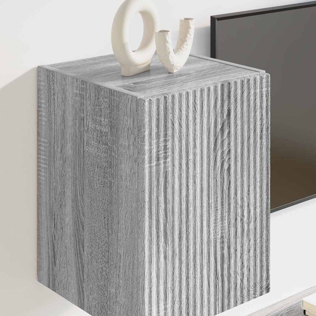 TV Vägghylla Grå Sonoma 30 x 31 x 40 cm Konstruerat trä