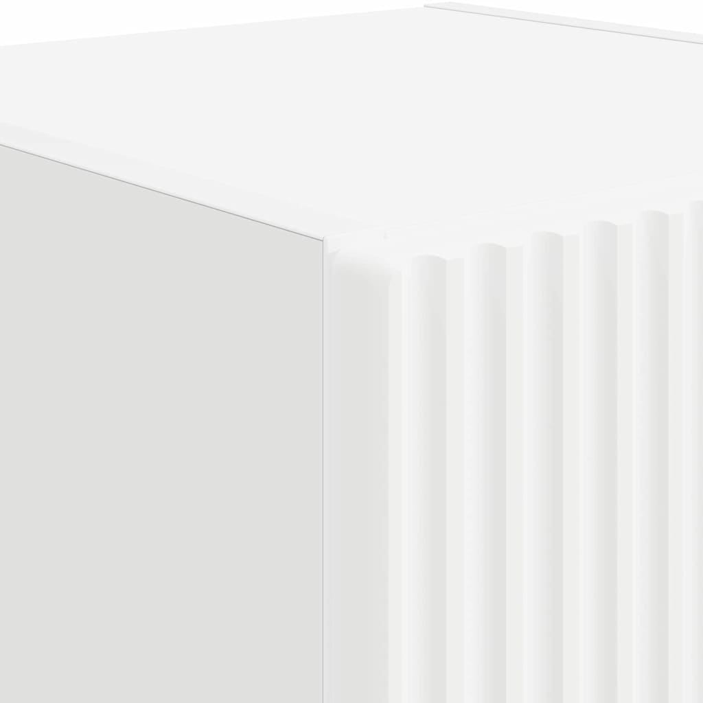 TV Vägghylla Väggmonterad Vit 30 x 31 x 60 cm Konstruerat trä