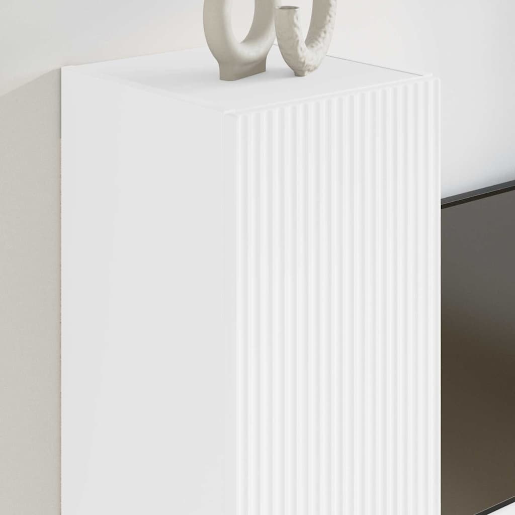 TV Vägghylla Väggmonterad Vit 30 x 31 x 60 cm Konstruerat trä