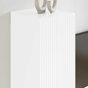 TV Vägghylla Glansig Vit 30 x 31 x 60 cm Konstruerat trä