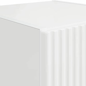 TV Vägghylla 2 pcs Glansig Vit 30 x 31 x 60 cm Konstruerat trä