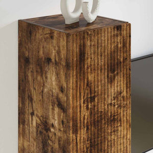 TV Vägghylla 2 pcs Rökt ek 30 x 31 x 60 cm Konstruerat trä