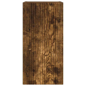 TV Vägghylla 2 pcs Rökt ek 30 x 31 x 60 cm Konstruerat trä