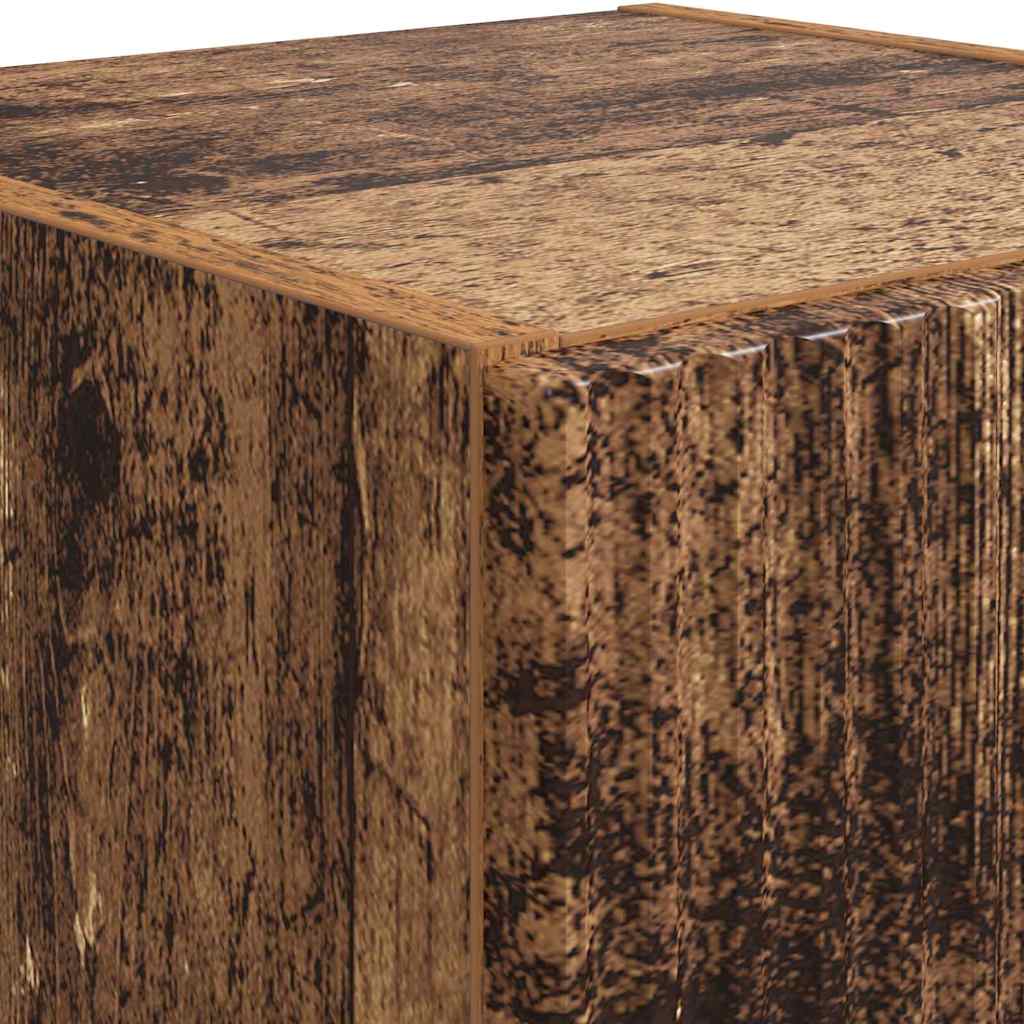 TV Vägghylla 2 pcs Gammalt trä 30 x 31 x 60 cm Konstruerat trä