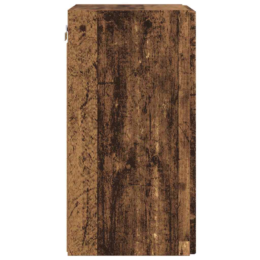 TV Vägghylla 2 pcs Gammalt trä 30 x 31 x 60 cm Konstruerat trä