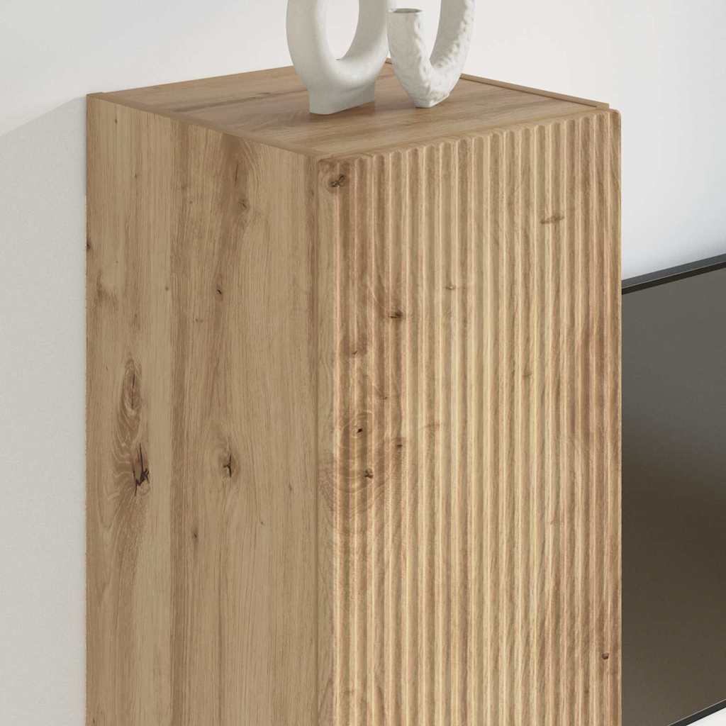 TV Vägghylla 2 pcs Artisan Ek 30 x 31 x 60 cm Konstruerat trä