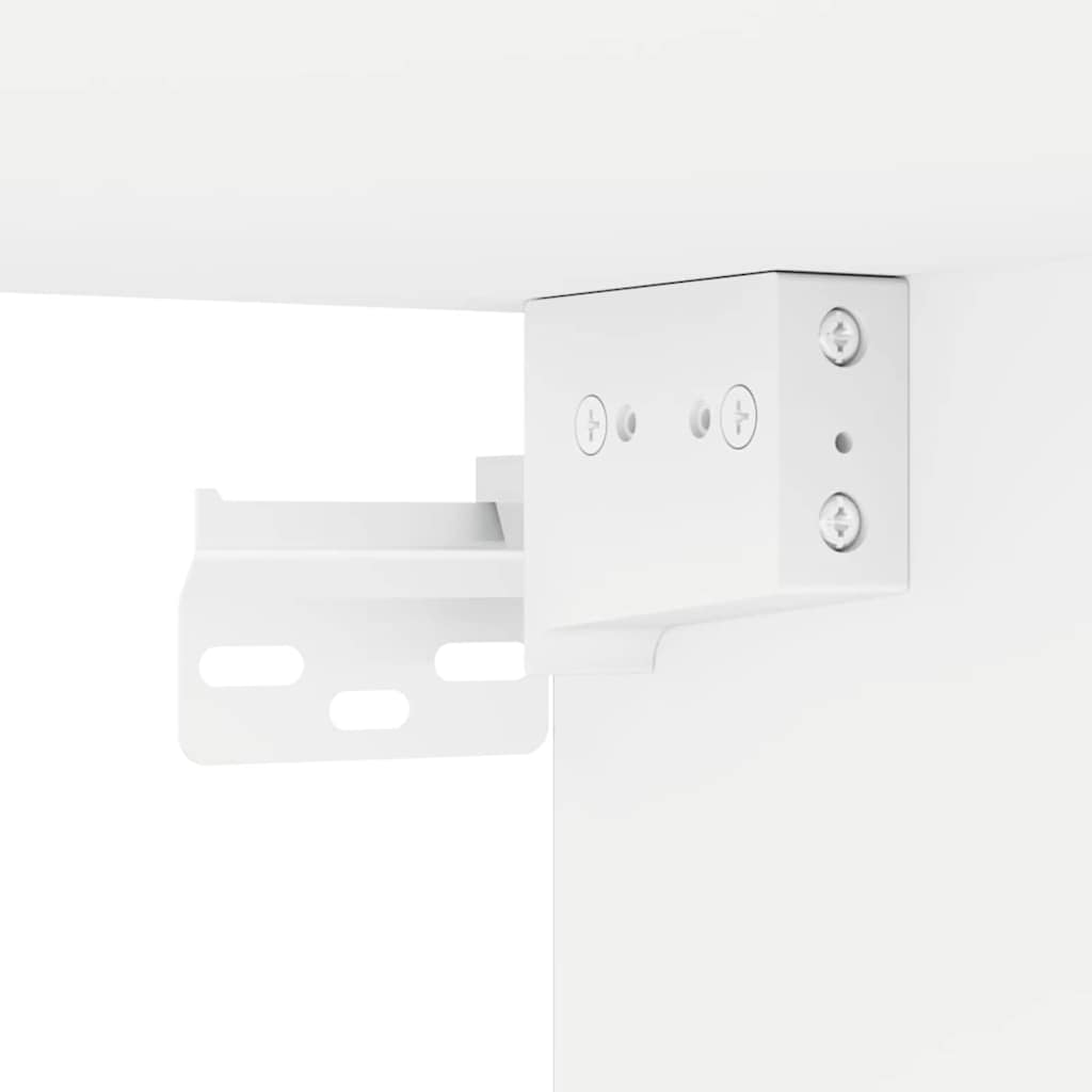 TV Vägghylla 2 pcs Vit 30 x 31 x 80 cm Konstruerat trä