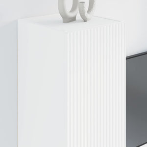 TV Vägghylla 2 pcs Vit 30 x 31 x 80 cm Konstruerat trä