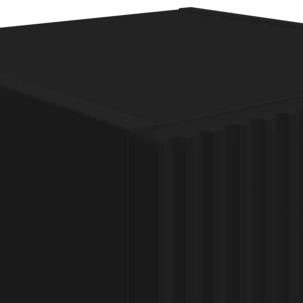 TV Vägghylla 2 pcs Svart 30 x 31 x 80 cm Konstruerat trä