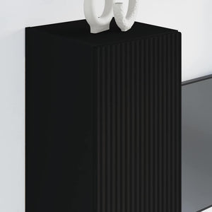 TV Vägghylla 2 pcs Svart 30 x 31 x 80 cm Konstruerat trä