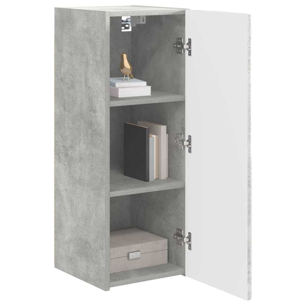 TV Vägghylla 2 pcs Betong 30 x 31 x 80 cm Konstruerat trä