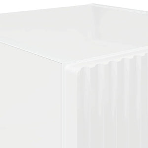 TV Vägghylla Glansig Vit 30 x 31 x 80 cm Konstruerat trä