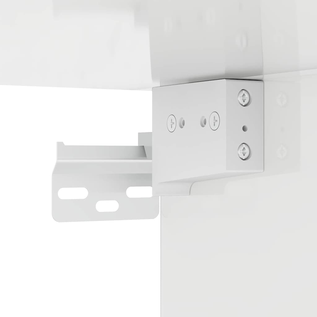 TV Vägghylla Glansig Vit 30 x 31 x 80 cm Konstruerat trä