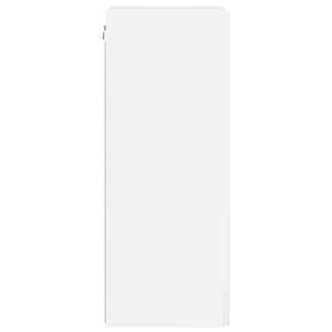 TV Vägghylla Glansig Vit 30 x 31 x 80 cm Konstruerat trä