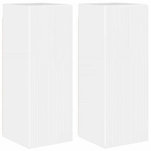 TV Vägghylla 2 pcs Glansig Vit 30 x 31 x 80 cm Konstruerat trä