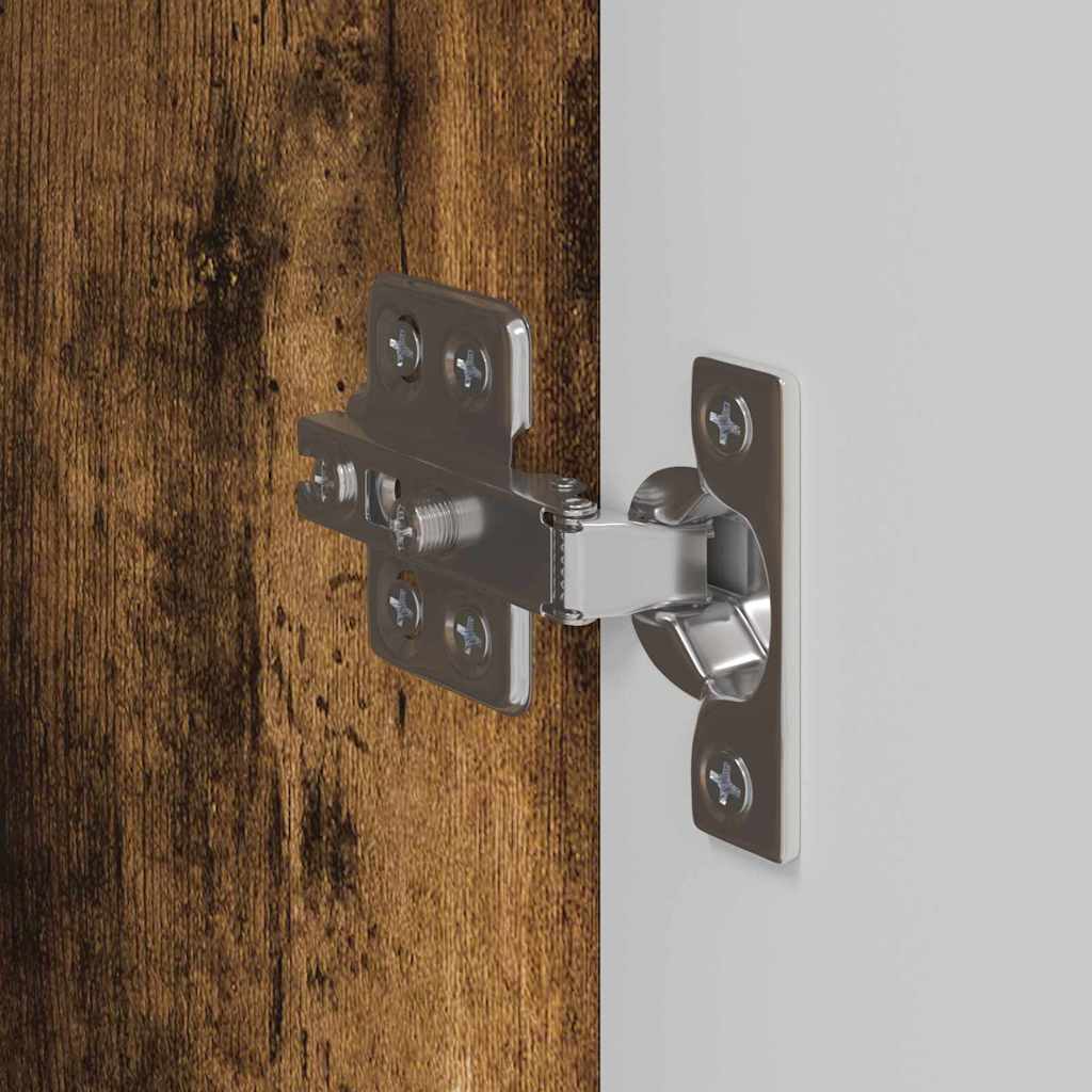 TV Vägghylla 2 pcs Rökt ek 30 x 31 x 80 cm Konstruerat trä