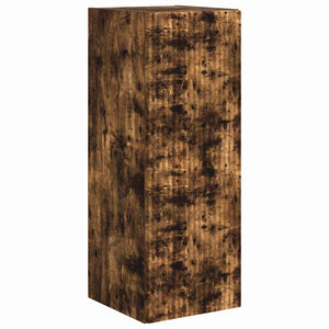 TV Vägghylla 2 pcs Rökt ek 30 x 31 x 80 cm Konstruerat trä