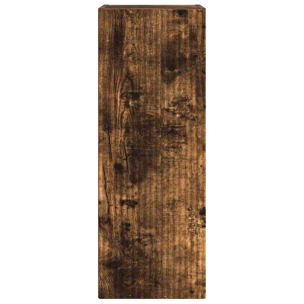 TV Vägghylla 2 pcs Rökt ek 30 x 31 x 80 cm Konstruerat trä