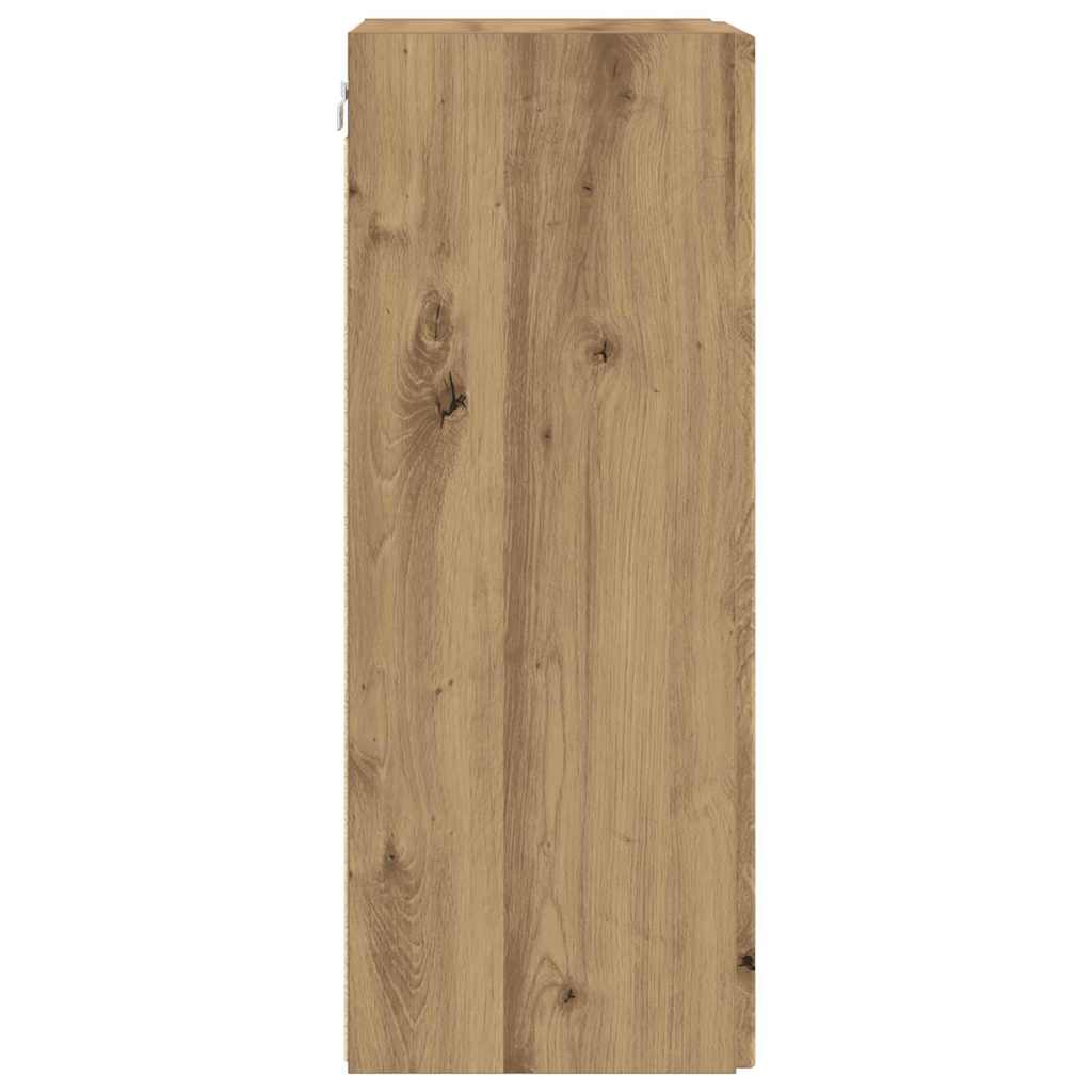 TV Vägghylla 2 pcs Artisan Ek 30 x 31 x 80 cm Konstruerat trä