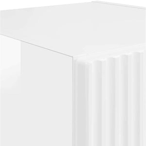 TV Vägghylla 2 pcs Glansig Vit 30 x 31 x 100 cm Konstruerat trä