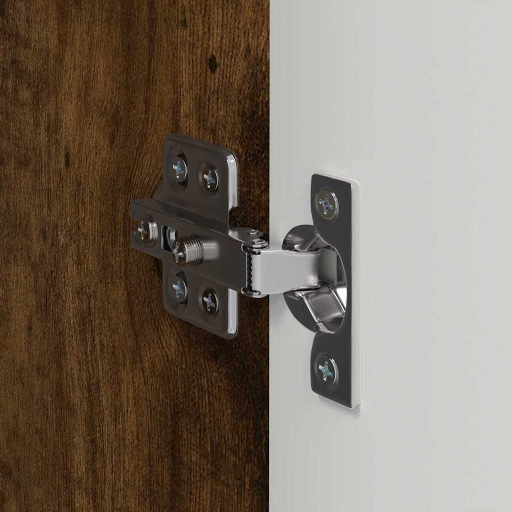 TV Vägghylla 2 pcs Rökt ek 30 x 31 x 100 cm Konstruerat trä