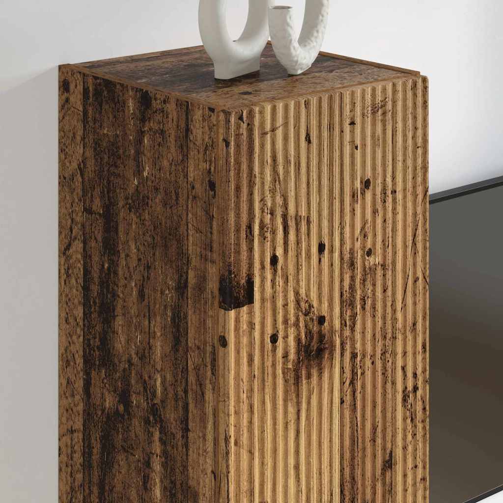 TV Vägghylla Gammalt trä 30 x 31 x 100 cm Konstruerat trä