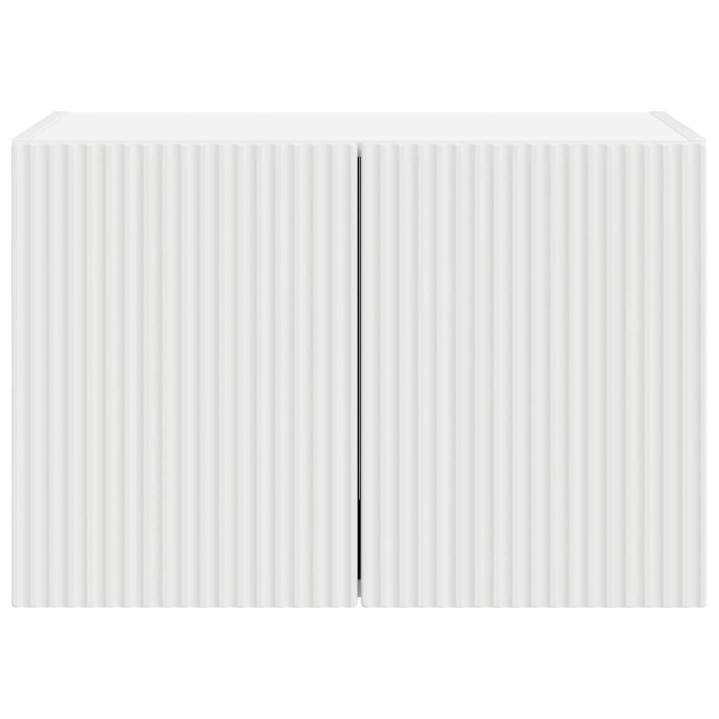 TV Vägghylla Väggmonterad Vit 59,5 x 31 x 40 cm Konstruerat trä