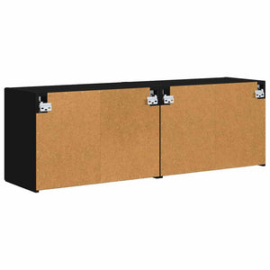 TV Vägghylla 2 pcs Svart 59,5 x 31 x 40 cm Konstruerat trä