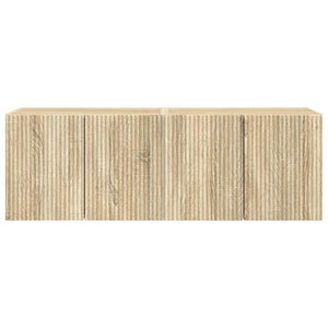 TV Vägghylla 2 pcs Sonoma-ek 59,5 x 31 x 40 cm Konstruerat trä