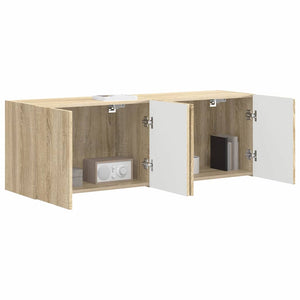 TV Vägghylla 2 pcs Sonoma-ek 59,5 x 31 x 40 cm Konstruerat trä