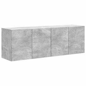 TV Vägghylla 2 pcs Betonggrå 59,5 x 31 x 40 cm Konstruerat trä