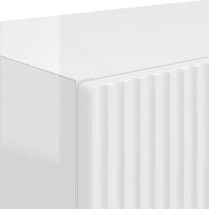 TV Vägghylla 2 pcs Högblanka vita 59,5 x 31 x 40 cm