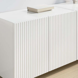 TV Vägghylla 2 pcs Högblanka vita 59,5 x 31 x 40 cm