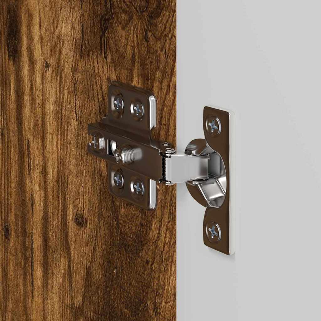 TV Vägghylla 2 pcs Rökt ek 59,5 x 31 x 40 cm Konstruerat trä