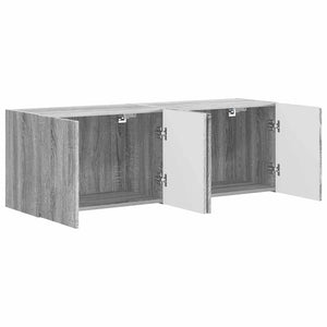 TV Vägghylla 2 pcs Grå Sonoma 59,5 x 31 x 40 cm Konstruerat trä