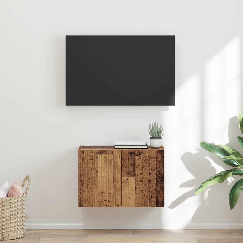 TV Vägghylla Gammalt trä 59,5 x 31 x 40 cm Konstruerat trä