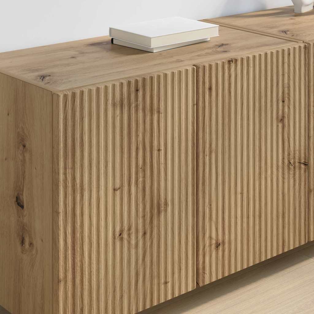 TV Vägghylla 2 pcs Artisan Ek 59,5 x 31 x 40 cm Konstruerat trä