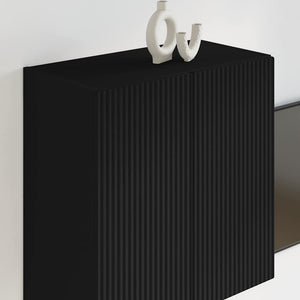 TV Vägghylla Svart 59,5 x 31 x 60 cm Konstruerat trä