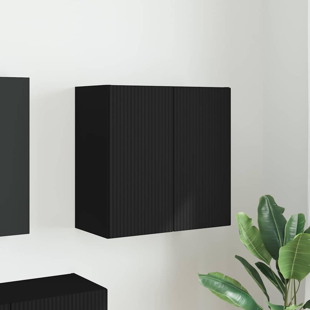 TV Vägghylla Svart 59,5 x 31 x 60 cm Konstruerat trä